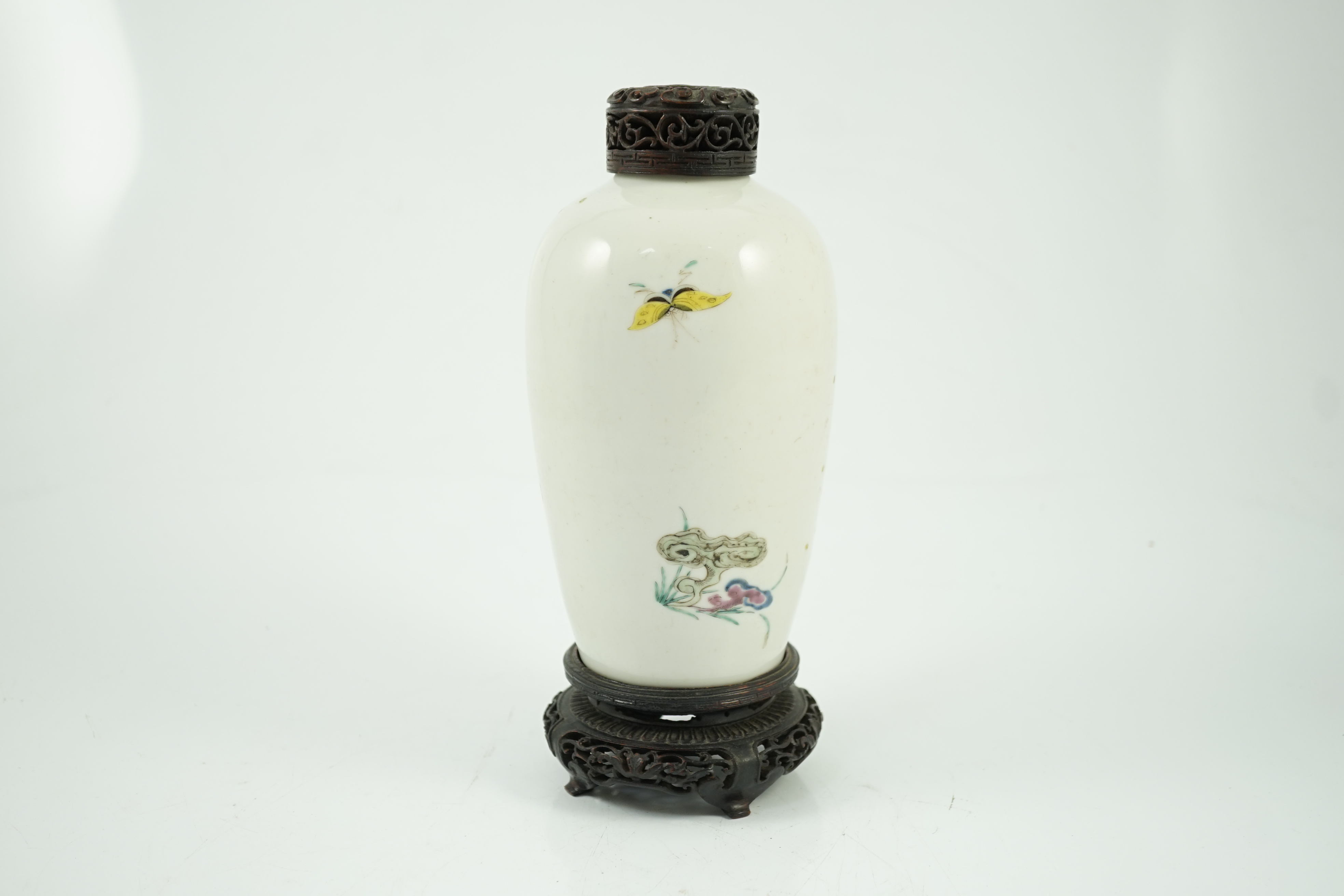 A Chinese famille rose ovoid vase, Yongzheng period